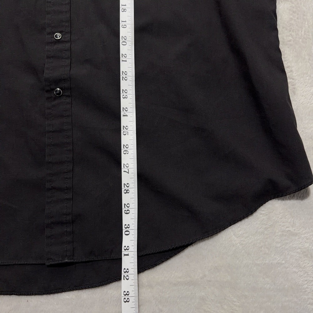 Vintage Ely Cattleman Black Pearl Snap Western Short Sleeve Button Up 2XL 18 - Picture 12 of 12
